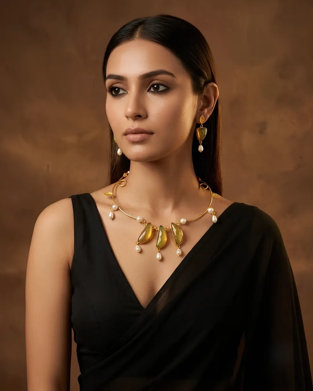 Gold Polish Necklace Set