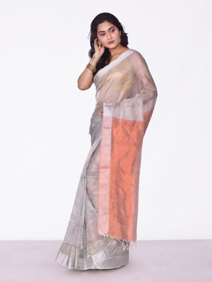 Pink Tissue Silk Saree