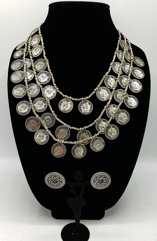 Adornia Coin Mixed Chain Necklace silver gold – ADORNIA