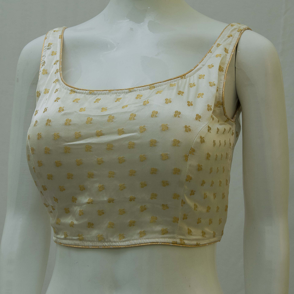 White and shop golden blouse