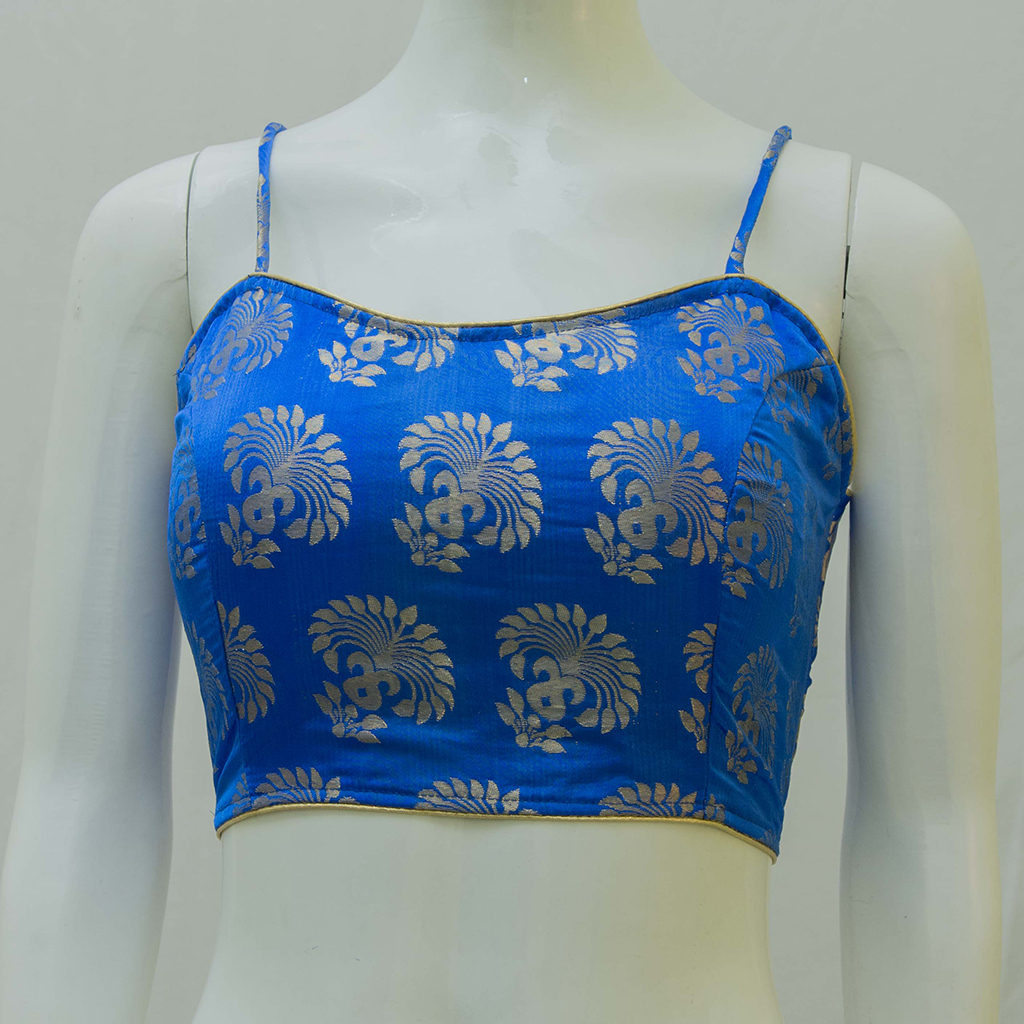 Royal Blue Color Satin Blouse | Ritz Fashion Trendz