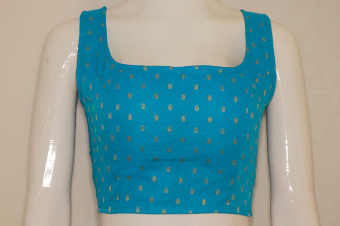 Slub Cotton Blue Sleeveless Blouse, Size: Upto 43 at Rs 399/piece in Surat