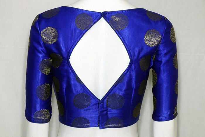 Royal Blue Color Satin Benarasi Blouse | Ritz Fashion Trendz